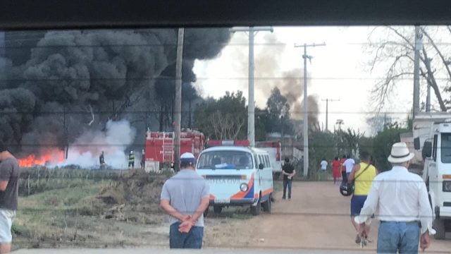 Grande incêndio na mata que beira a pista que liga Rio Claro a Ajapi - Grupo Rio Claro SP