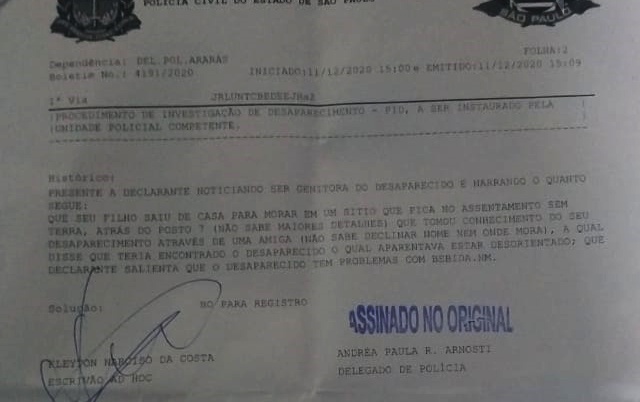 Família encontra homem que desapareceu em Araras - Grupo Rio Claro SP Família encontra homem que desapareceu em Araras - Grupo Rio Claro SP
