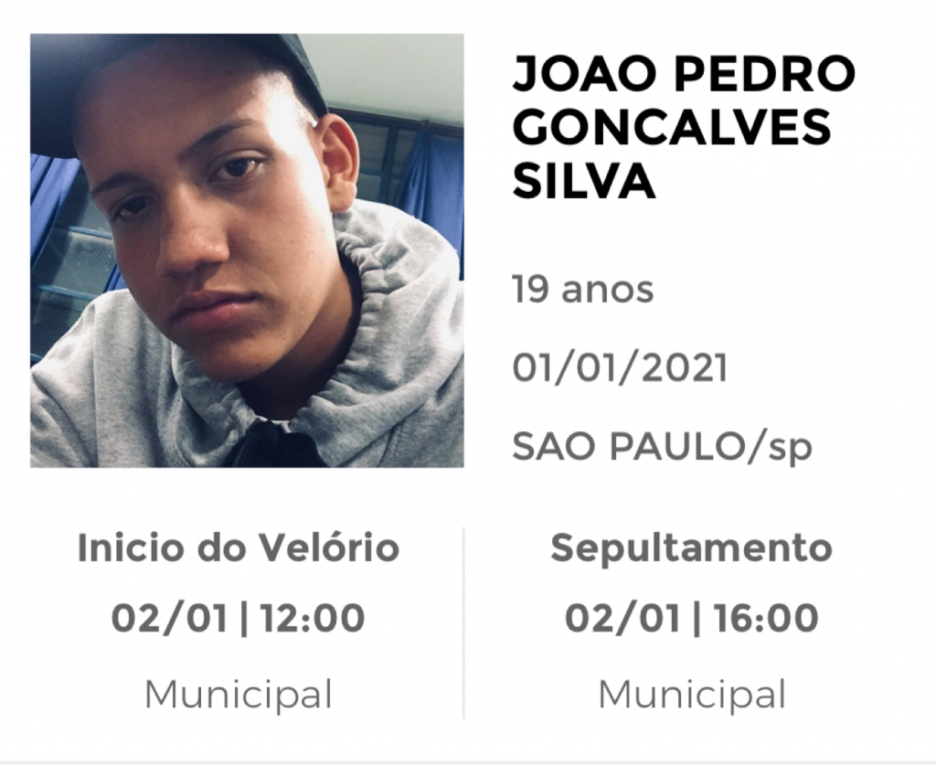 Falecimentos e Sepultamentos – 01/01/2021 – 02/01/2021 - Grupo Rio Claro SP Falecimentos e Sepultamentos – 01/01/2021 – 02/01/2021 - Grupo Rio Claro SP