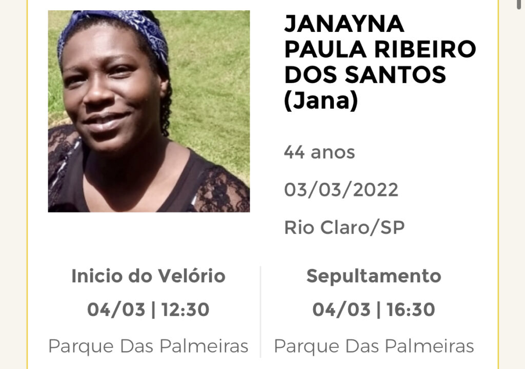 Falecimentos e Sepultamentos – 03/03/2022 – 04/03/2022 - Grupo Rio Claro SP Falecimentos e Sepultamentos – 03/03/2022 – 04/03/2022 - Grupo Rio Claro SP