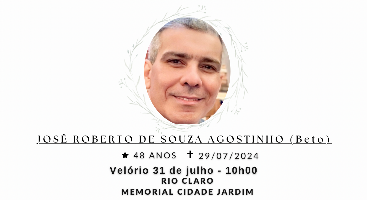 Falecimentos desta segunda-feira 29/07/2024 - Grupo Rio Claro SP