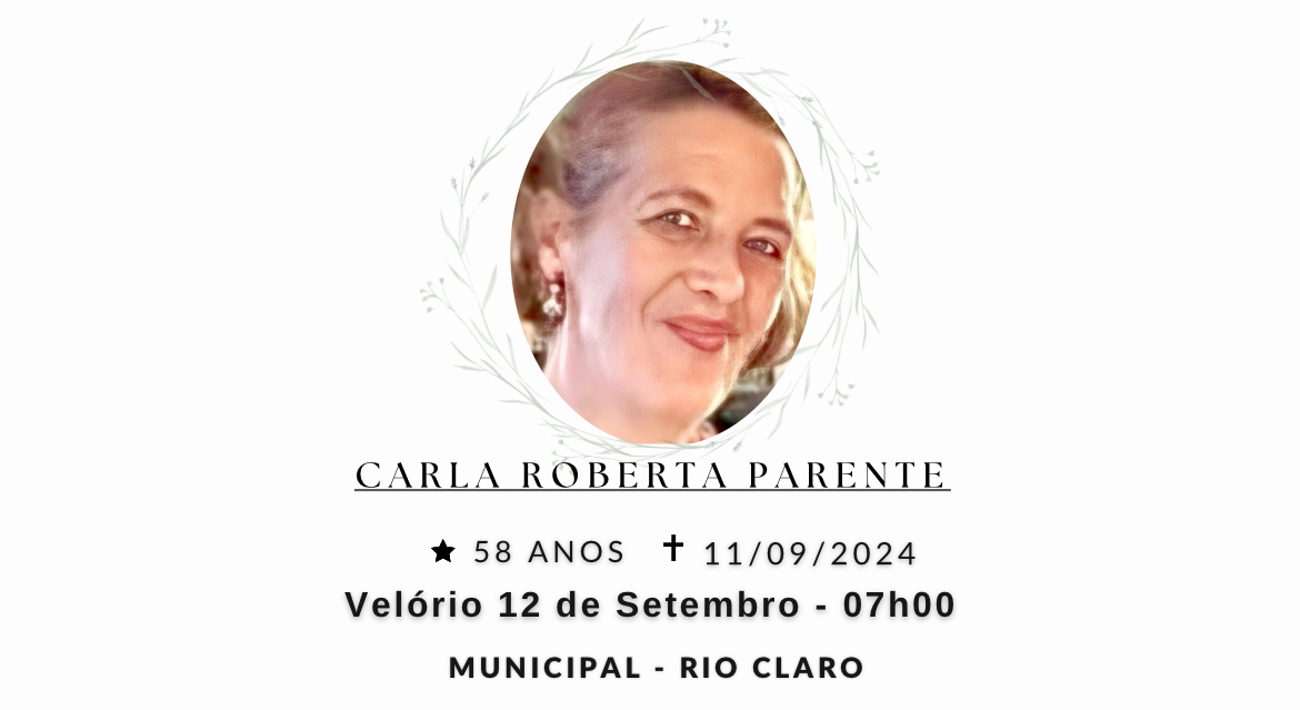Falecimentos desta quarta-feira 11/09/2024 - Grupo Rio Claro SP