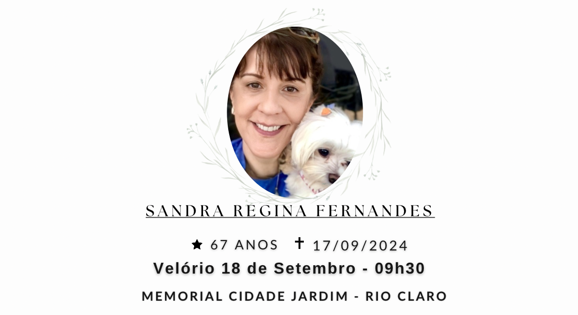 Falecimentos desta segunda-feira 16/09/2024 - Grupo Rio Claro SP