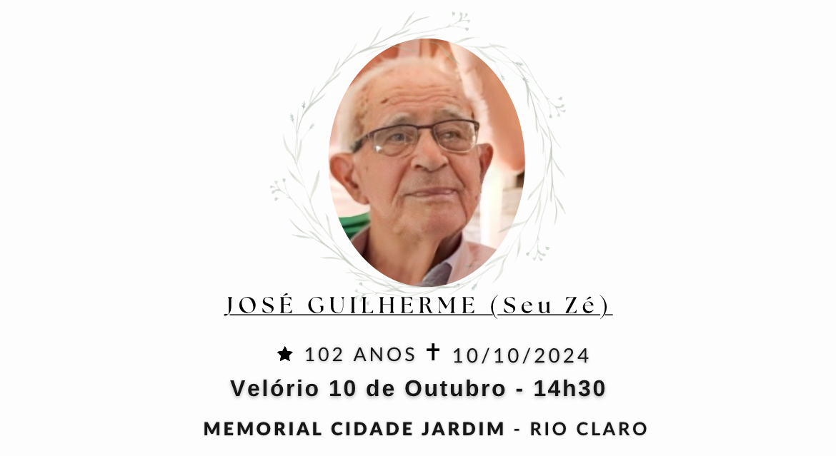 Falecimentos desta quinta-feira 10/10/2024 - Grupo Rio Claro SP