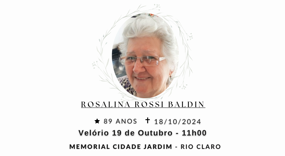 Falecimentos desta sexta-feira 18/10/2024 - Grupo Rio Claro SP