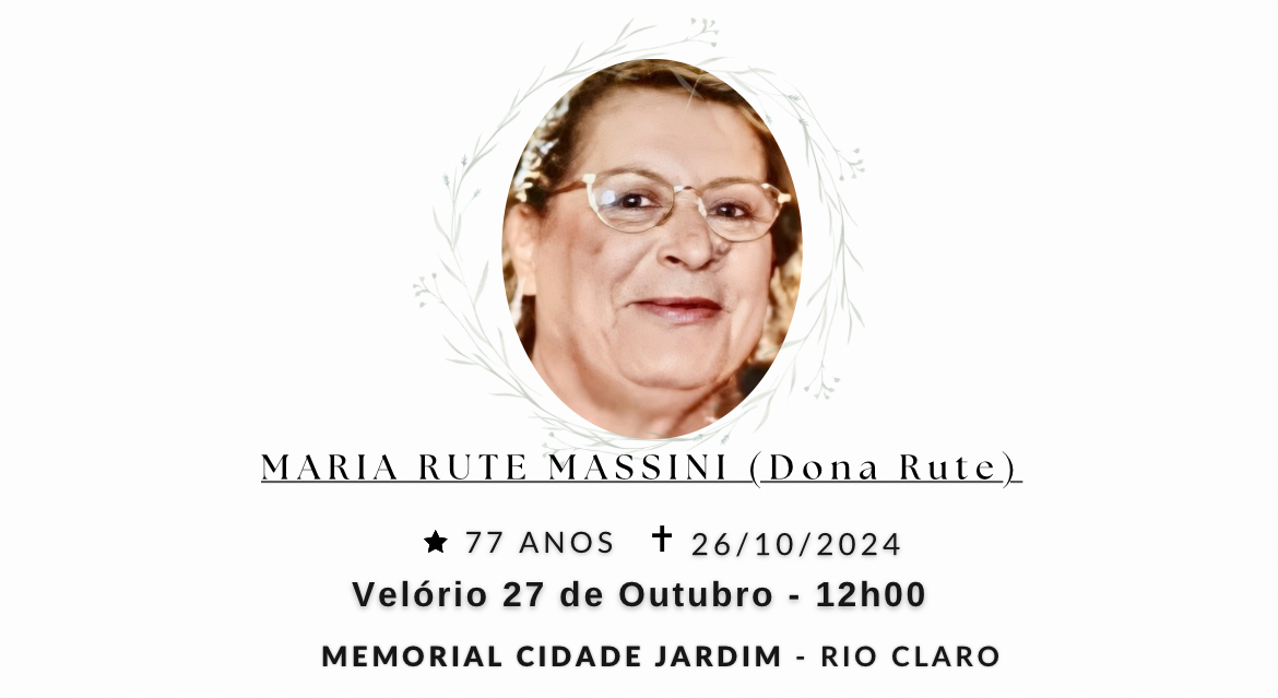 Falecimentos deste sábado 26/10/2024 - Grupo Rio Claro SP