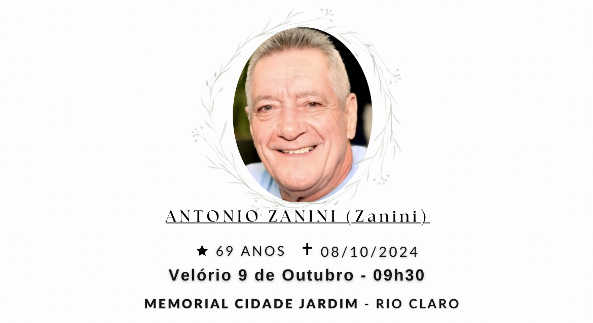 Falecimentos desta terça-feira 08/10/2024 - Grupo Rio Claro SP