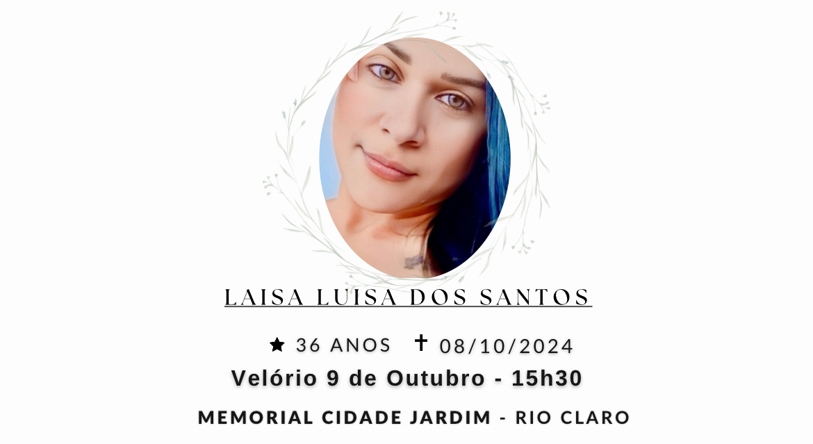 Falecimentos desta terça-feira 08/10/2024 - Grupo Rio Claro SP