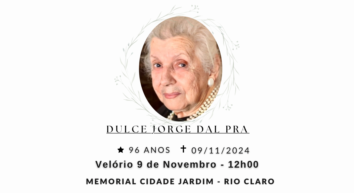 Falecimentos deste sábado 09/11/2024 - Grupo Rio Claro SP