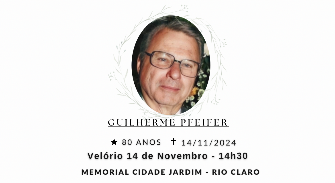 Falecimentos desta quinta-feira 14/11/2024 - Grupo Rio Claro SP