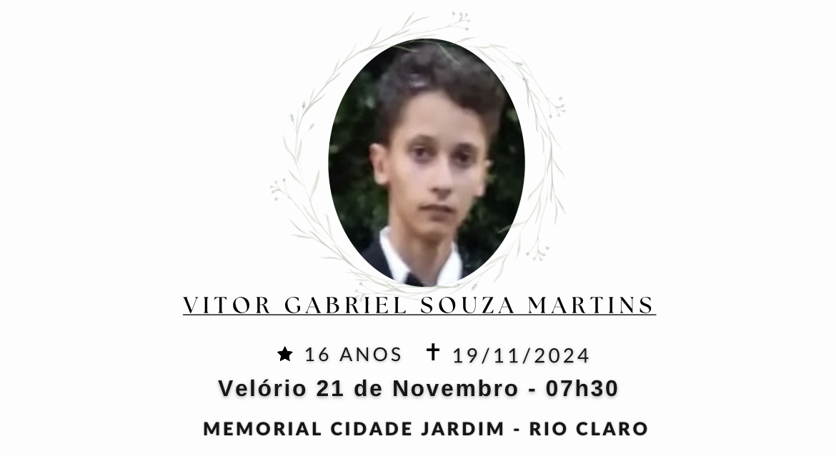 Falecimentos desta terça-feira 19/11/2024 - Grupo Rio Claro SP