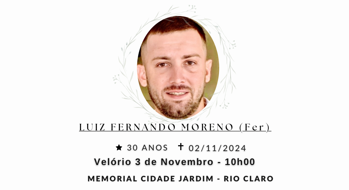 Falecimentos deste sábado 02/11/2024 - Grupo Rio Claro SP