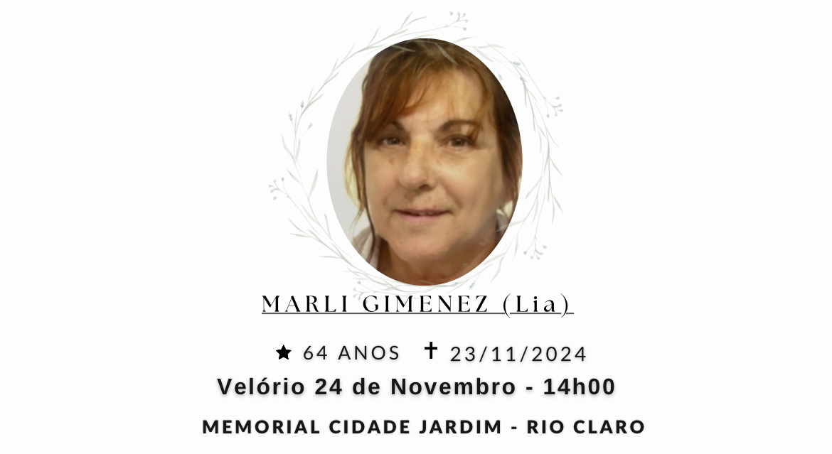 Falecimentos deste sábado 23/11/2024 - Grupo Rio Claro SP