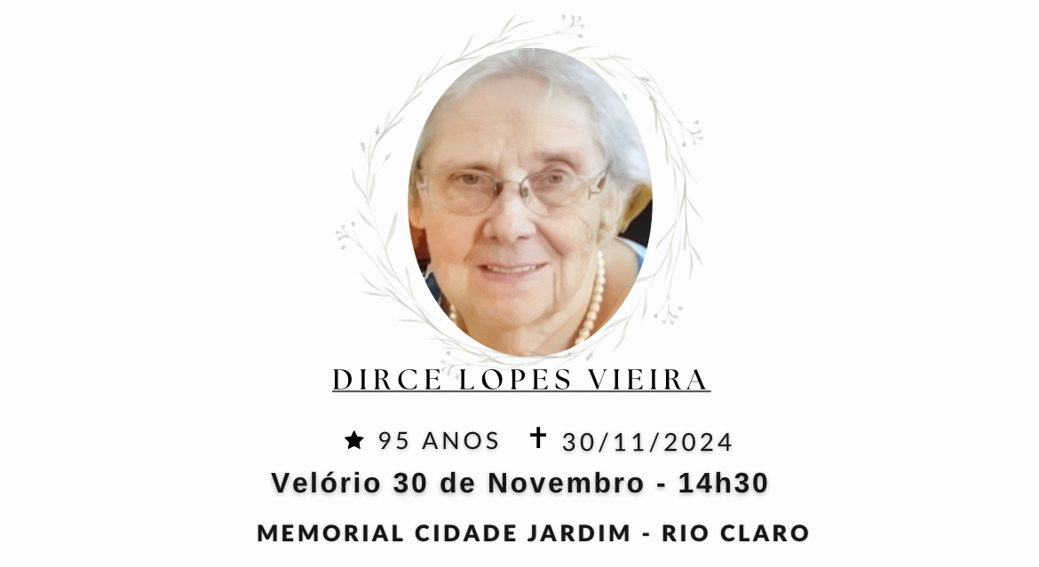 Falecimentos deste sábado 30/11/2024 - Grupo Rio Claro SP
