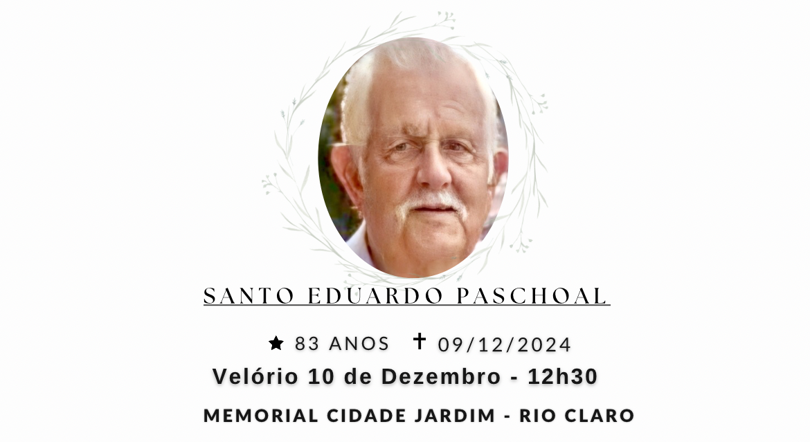 Falecimentos desta segunda-feira 09/12/2024 - Grupo Rio Claro SP