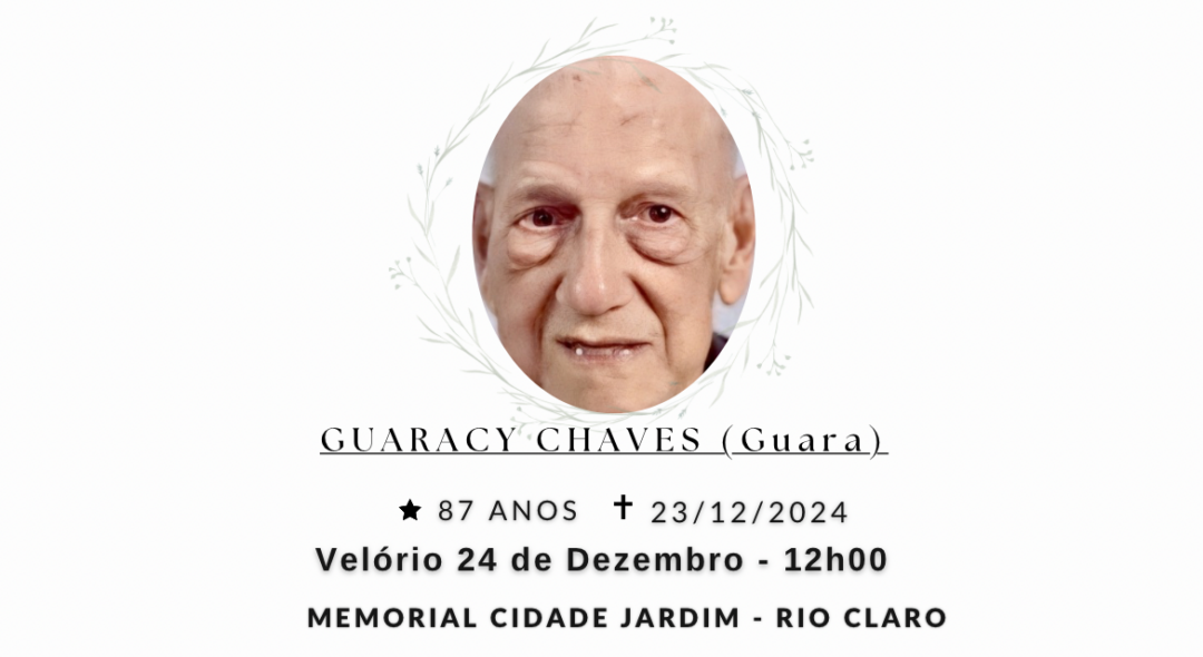 Falecimentos desta segunda-feira 23/12/2024 - Grupo Rio Claro SP