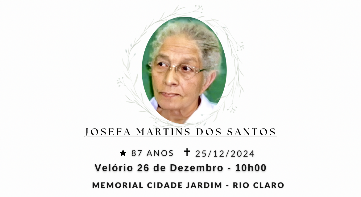 Falecimentos desta quarta-feira 25/12/2024 - Grupo Rio Claro SP