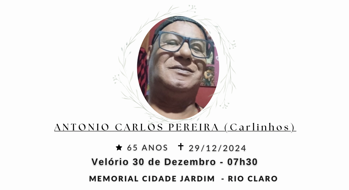 Falecimentos deste domingo 29/12/2024 - Grupo Rio Claro SP