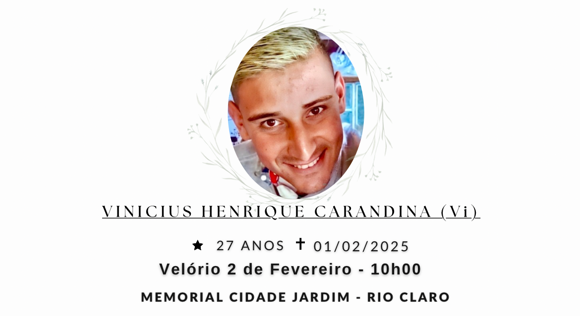 Falecimentos deste sábado 01/02/2025 - Grupo Rio Claro SP
