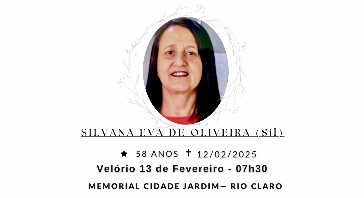 Falecimentos desta quarta-feira 12/02/2025 - Grupo Rio Claro SP