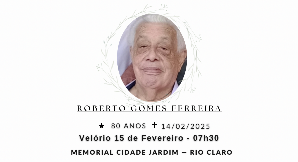 Falecimentos desta sexta-feira 14/02/2025 - Grupo Rio Claro SP