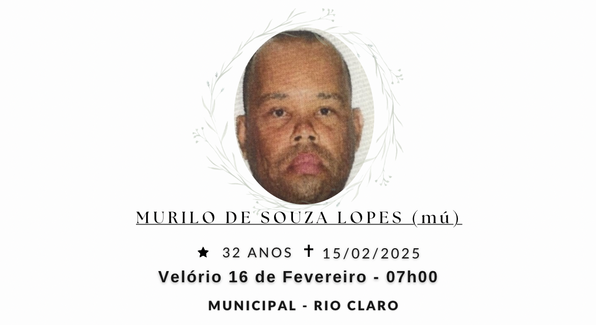 Falecimentos deste sábado 15/02/2025 - Grupo Rio Claro SP