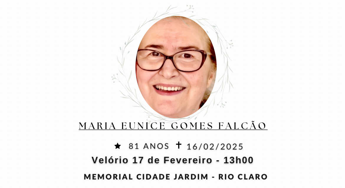 Falecimentos deste domingo 16/02/2025 - Grupo Rio Claro SP