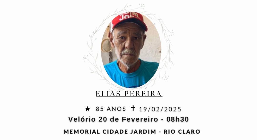 Falecimentos desta quarta-feira 19/02/2025 - Grupo Rio Claro SP