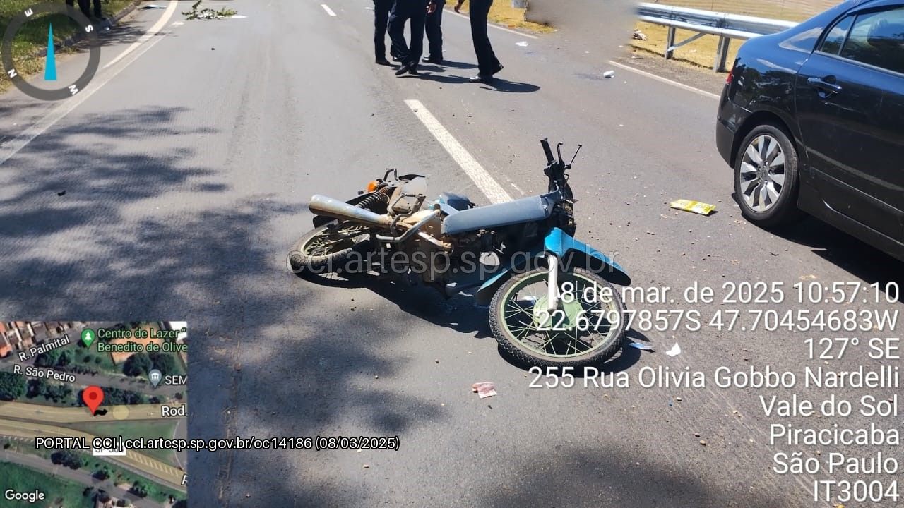 Motociclista morre em acidente na SP-304 em Piracicaba - Grupo Rio Claro SP