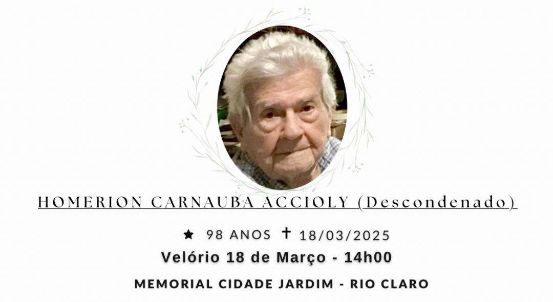 Falecimentos desta terça-feira 18/03/2025 - Grupo Rio Claro SP