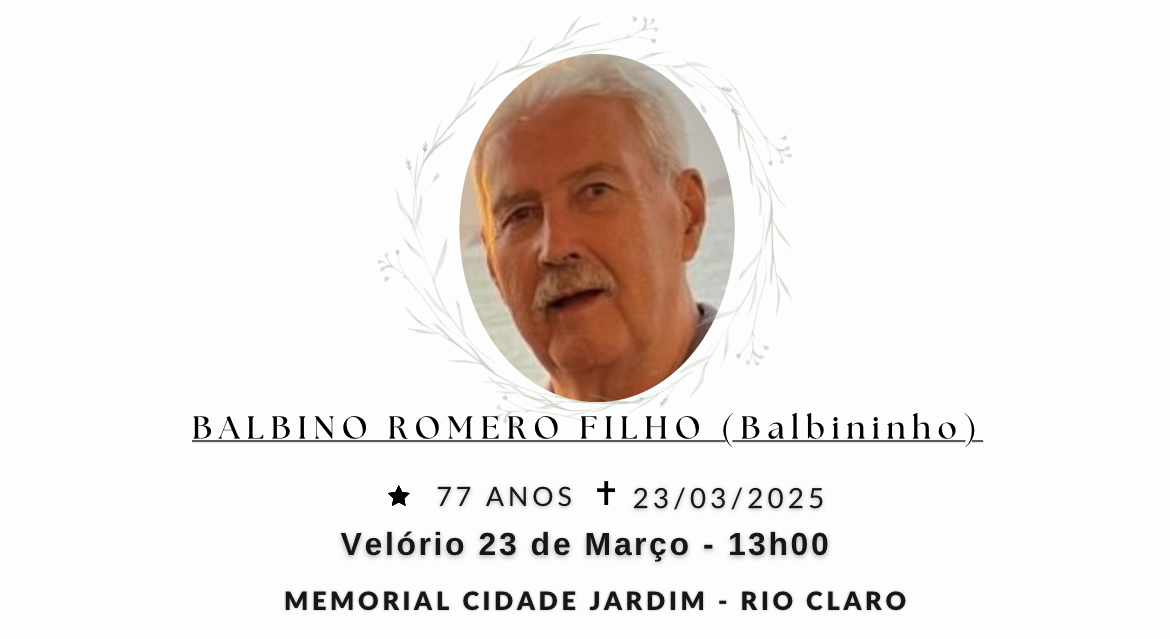 Falecimentos deste domingo 23/03/2025 - Grupo Rio Claro SP