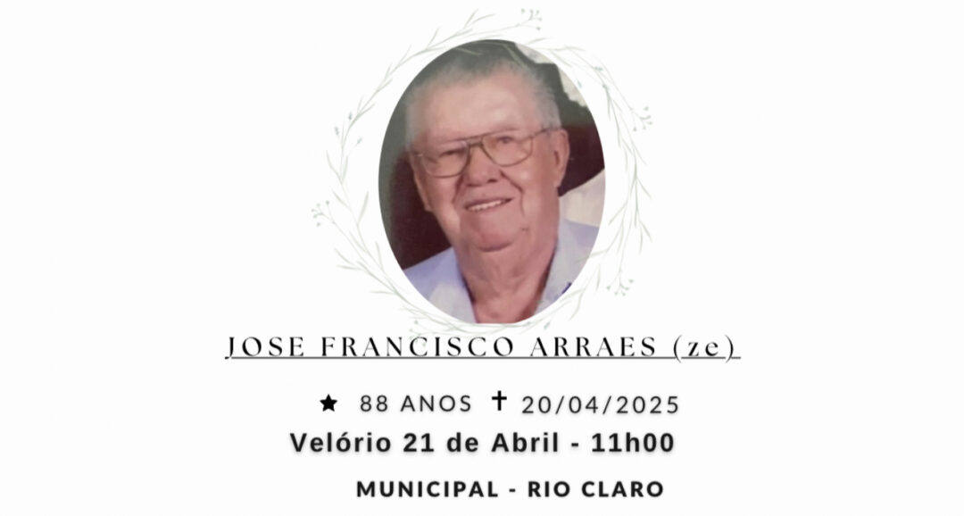 Falecimentos deste domingo 20/04/2025 - Grupo Rio Claro SP