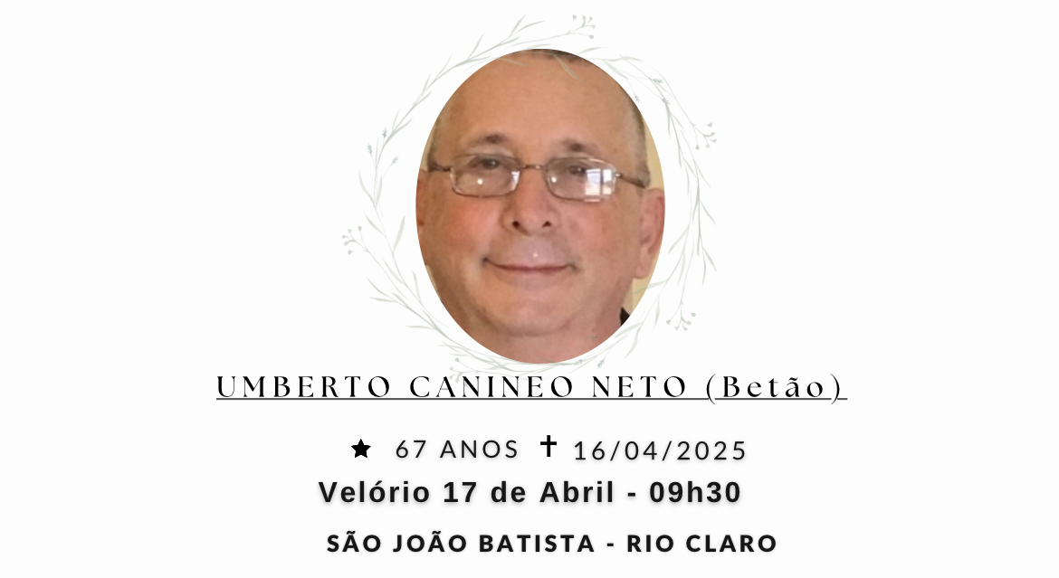 Falecimentos desta quarta-feira 16/04/2025 - Grupo Rio Claro SP