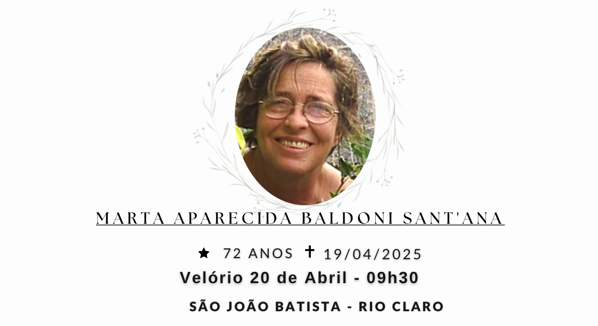 Falecimentos deste sábado 19/04/2025 - Grupo Rio Claro SP